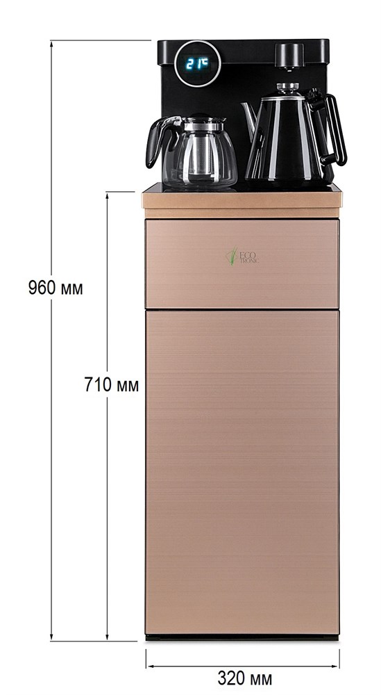 Кулер с чайным столиком тиабар ecotronic tb11 le white